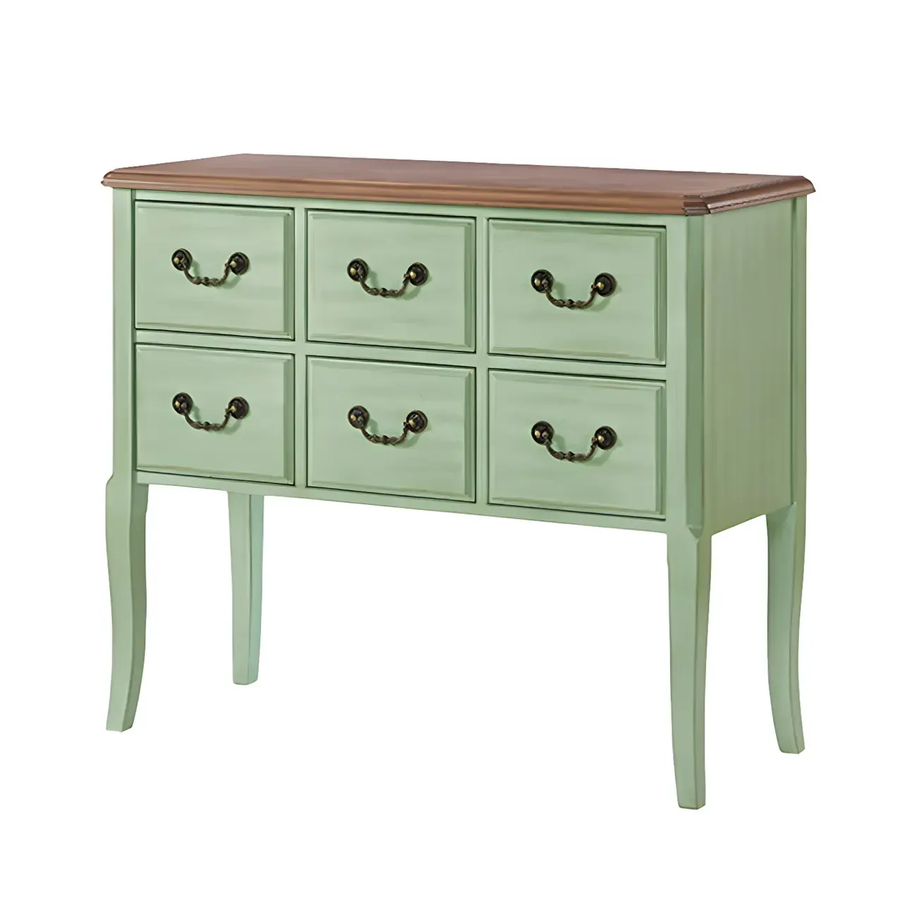 Durable Green Wooden Dressers & Chest with Soft Closing Drawer Image - 5