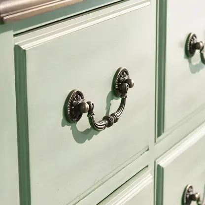 Durable Green Wooden Dressers & Chest with Soft Closing Drawer Image - 6