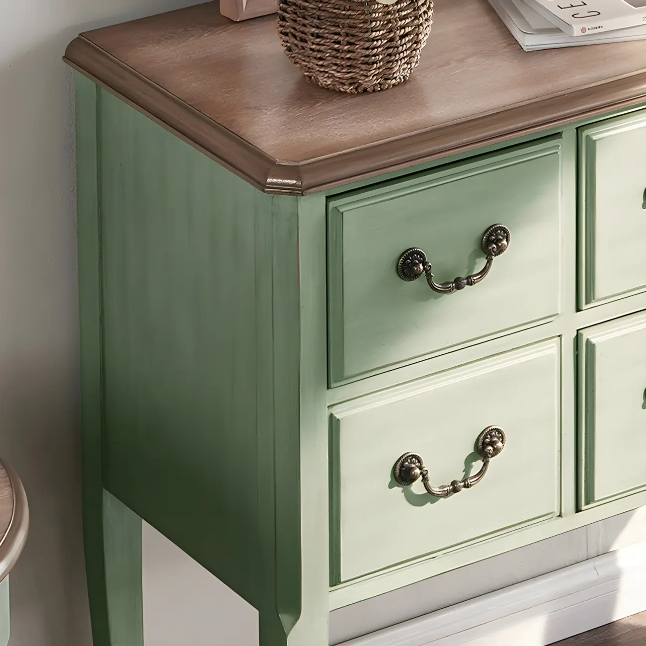 Durable Green Wooden Dressers & Chest with Soft Closing Drawer Image - 7 | homeyfad