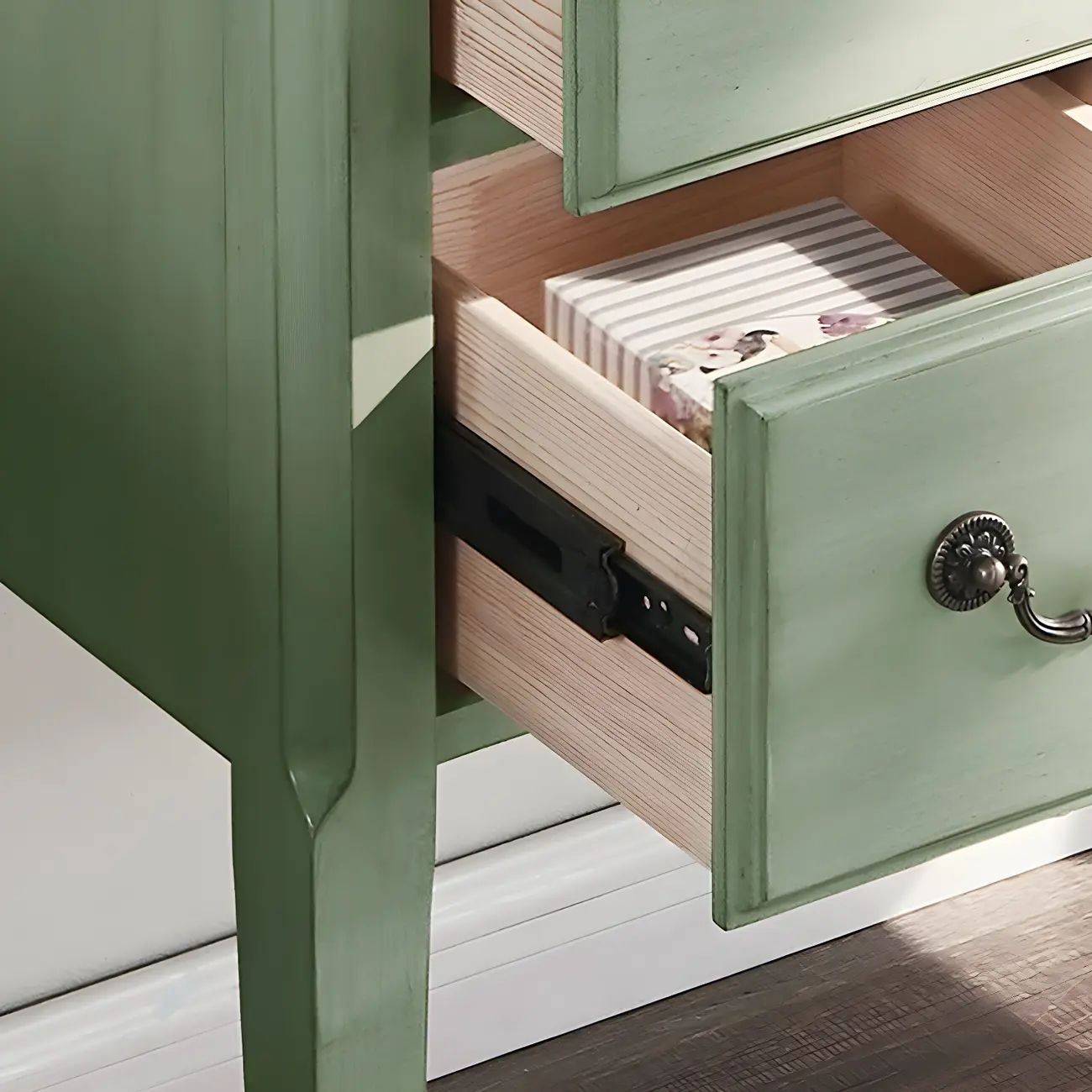 Durable Green Wooden Dressers & Chest with Soft Closing Drawer Image - 8 | homeyfad