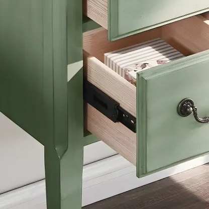 Durable Green Wooden Dressers & Chest with Soft Closing Drawer Image - 8