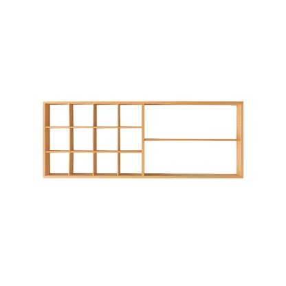 Durable Wooden Wall-Mounted Display Cabinet for Kitchen Image - 6