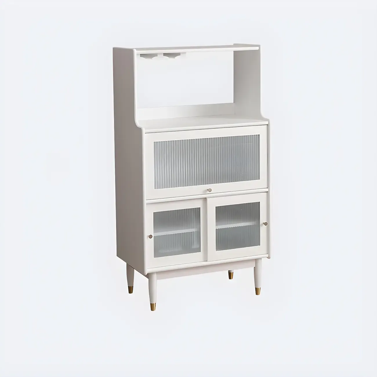 Modern Black Freestanding Wine Rack Large Storage for Living Bar Image - 5