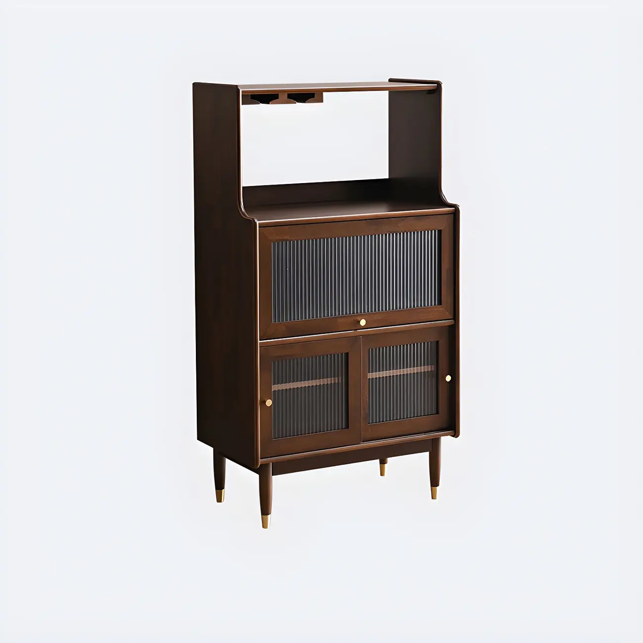 Modern Black Freestanding Wine Rack Large Storage for Living Bar Image - 7 | homeyfad