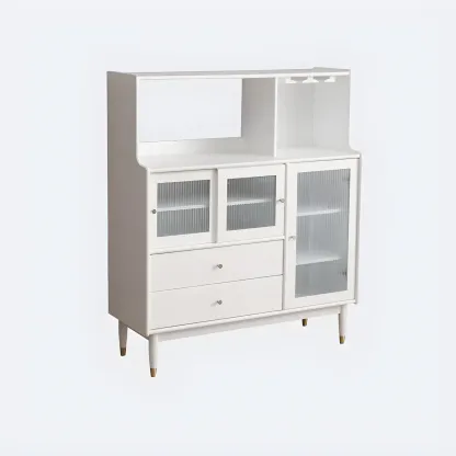 Modern Black Freestanding Wine Rack Large Storage for Living Bar Image - 13