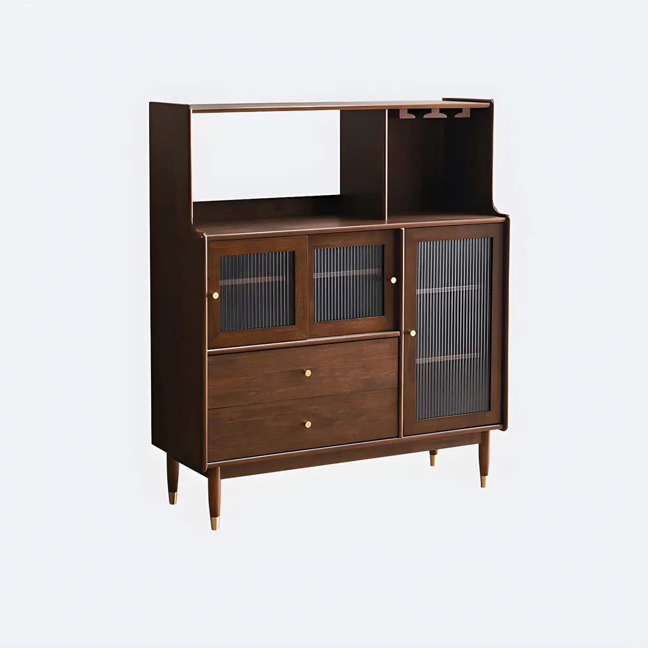 Modern Black Freestanding Wine Rack Large Storage for Living Bar Image - 15 | homeyfad