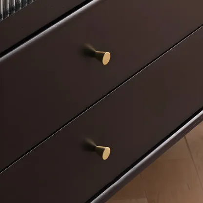 Modern Black Freestanding Wine Rack Large Storage for Living Bar Image - 17