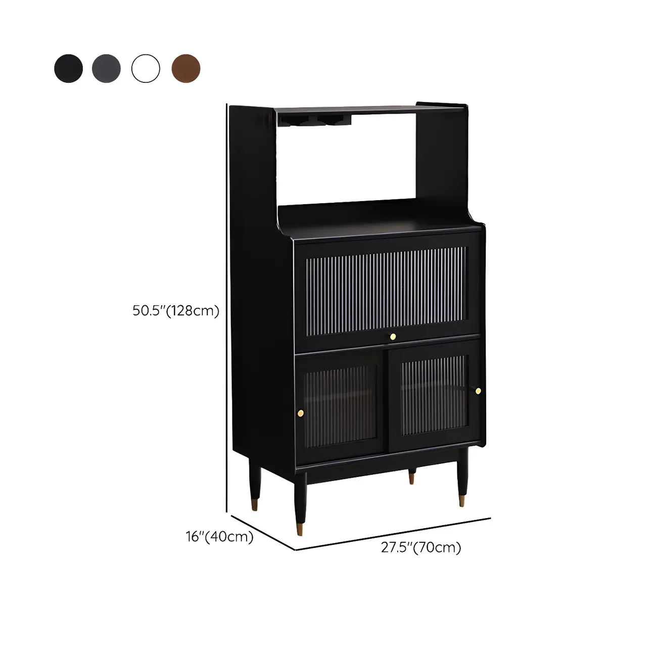 Modern Black Freestanding Wine Rack Large Storage for Living Bar #size | homeyfad