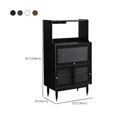 Modern Black Freestanding Wine Rack Large Storage for Living Bar #size