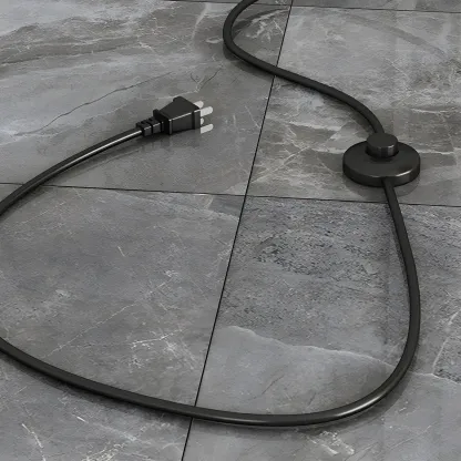 Modern Arched Floor Lamp with Adjustable Pleated Shade Image - 7