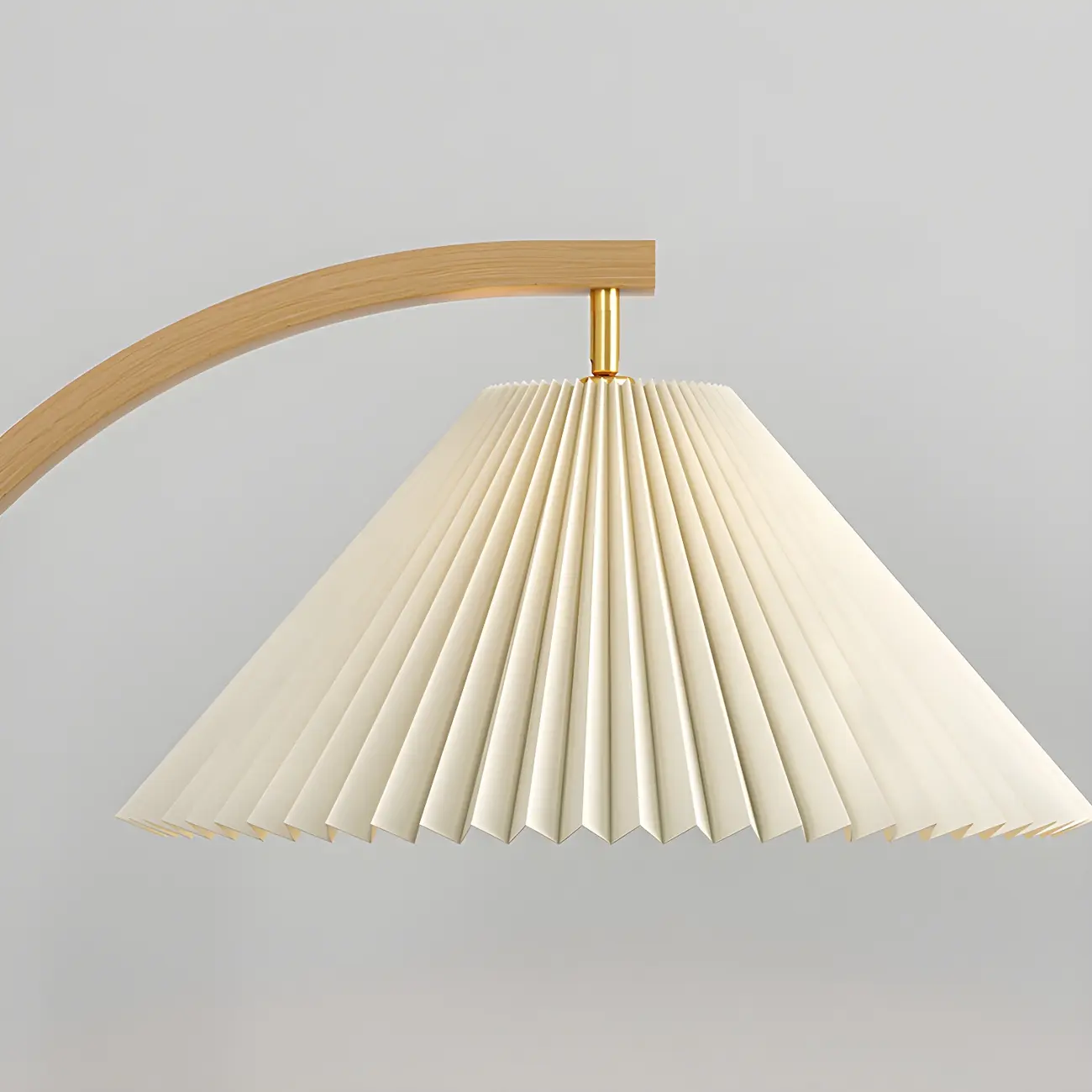 Modern Arched Floor Lamp with Adjustable Pleated Shade Image - 8 | homeyfad