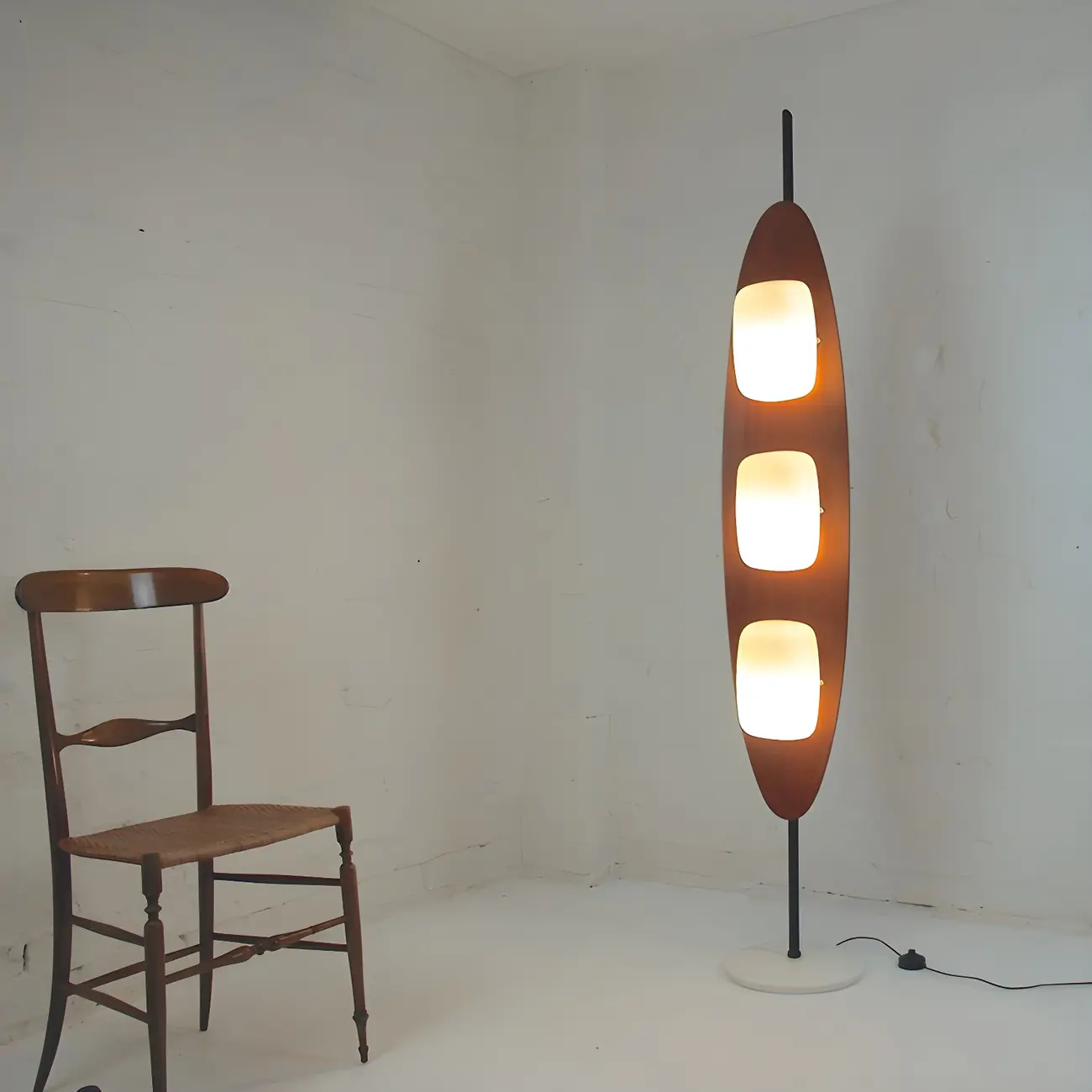 3-Light Modern Resin LED Floor Lamp with Square Shade Image - 1 | homeyfad