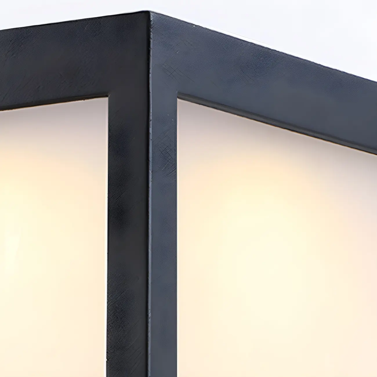 Black Rectangular Solar LED Outdoor Post Lights | homeyfad
