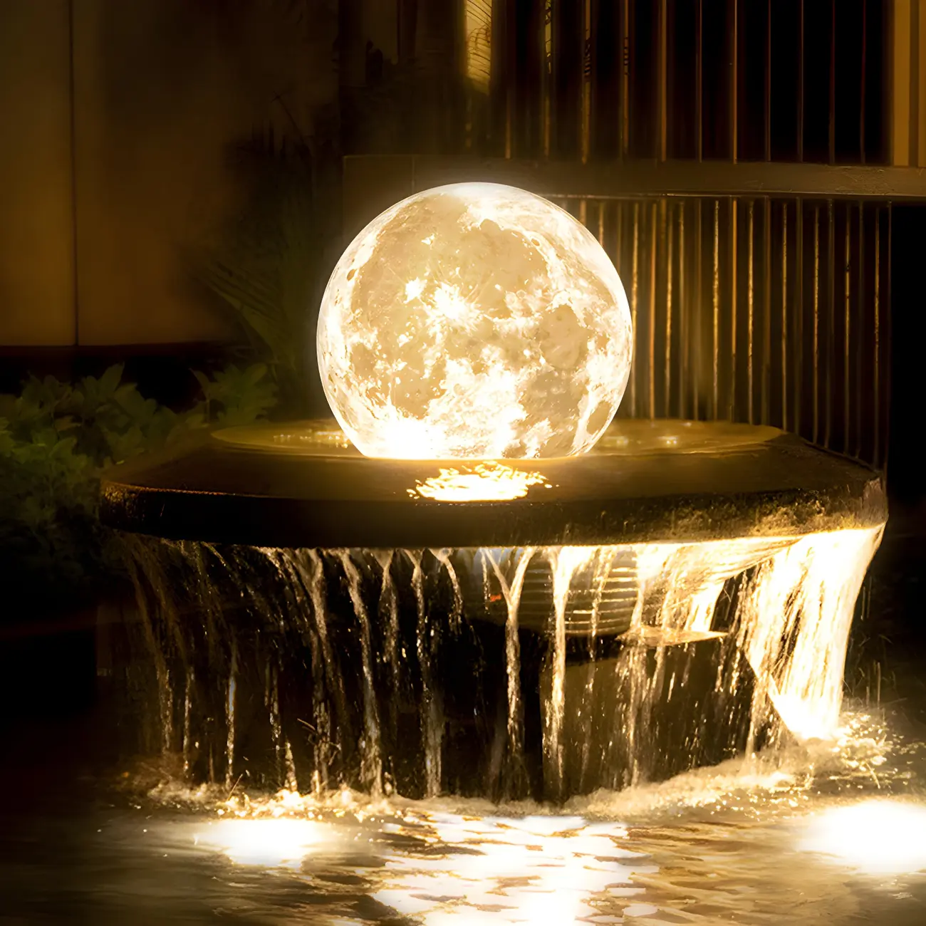 White Resin Moon-Shaped Post Cap Light Image - 4 | homeyfad