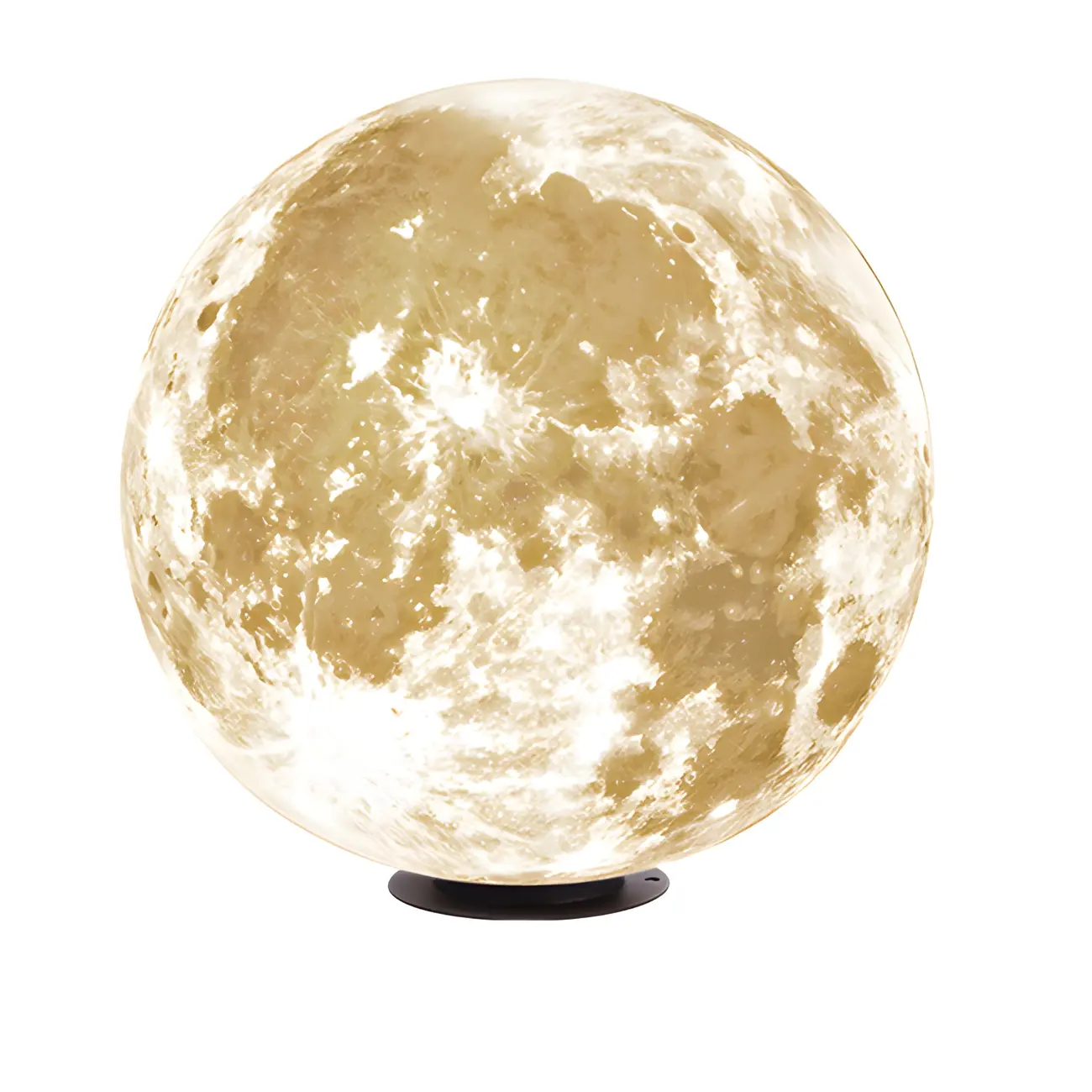 White Resin Moon-Shaped Post Cap Light Image - 5 | homeyfad
