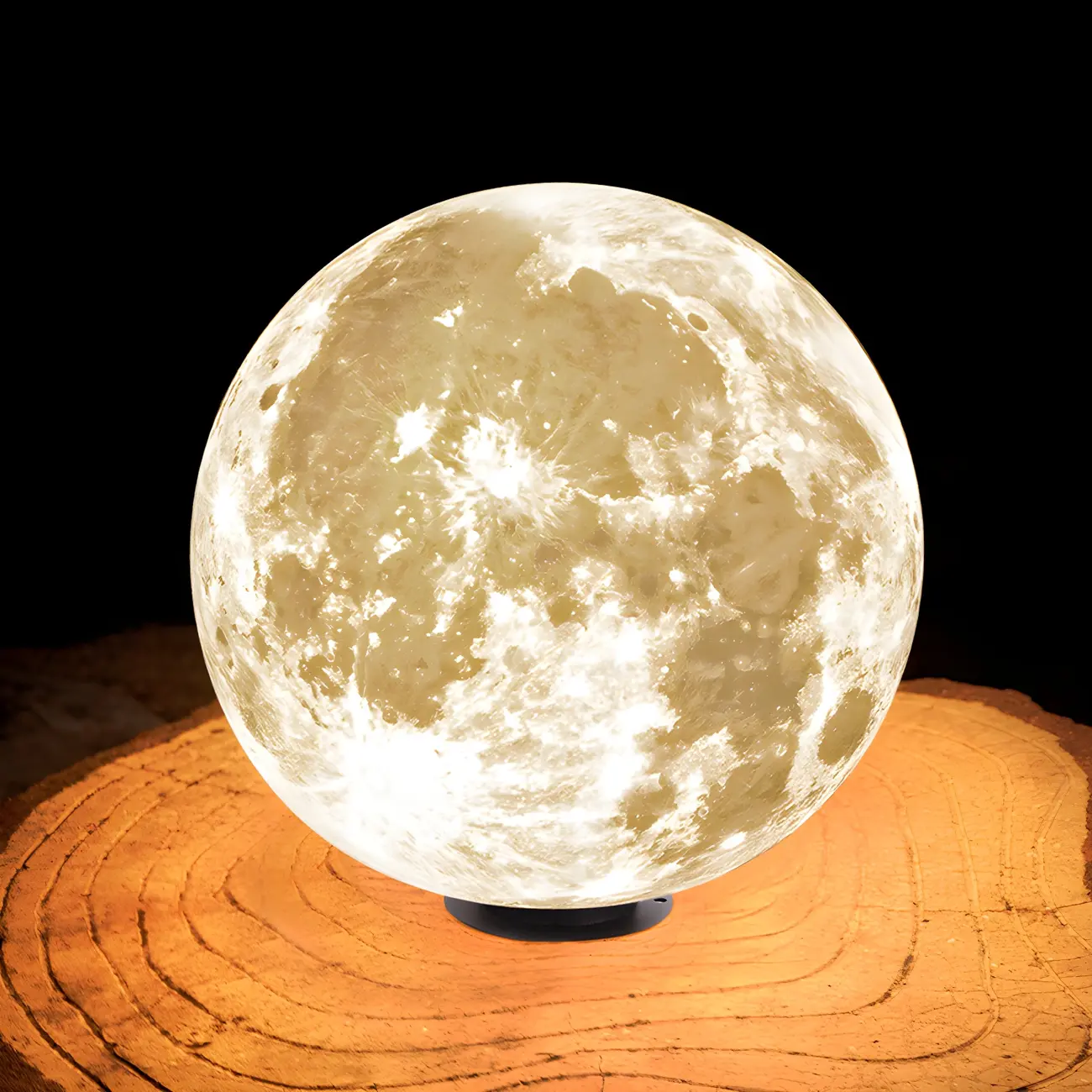 White Resin Moon-Shaped Post Cap Light Image - 10 | homeyfad