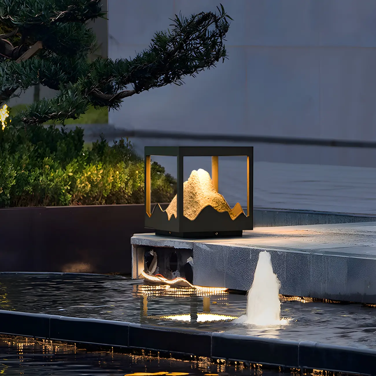 Solar White Mountain Silhouette Post Cap Light Image - 8 | homeyfad