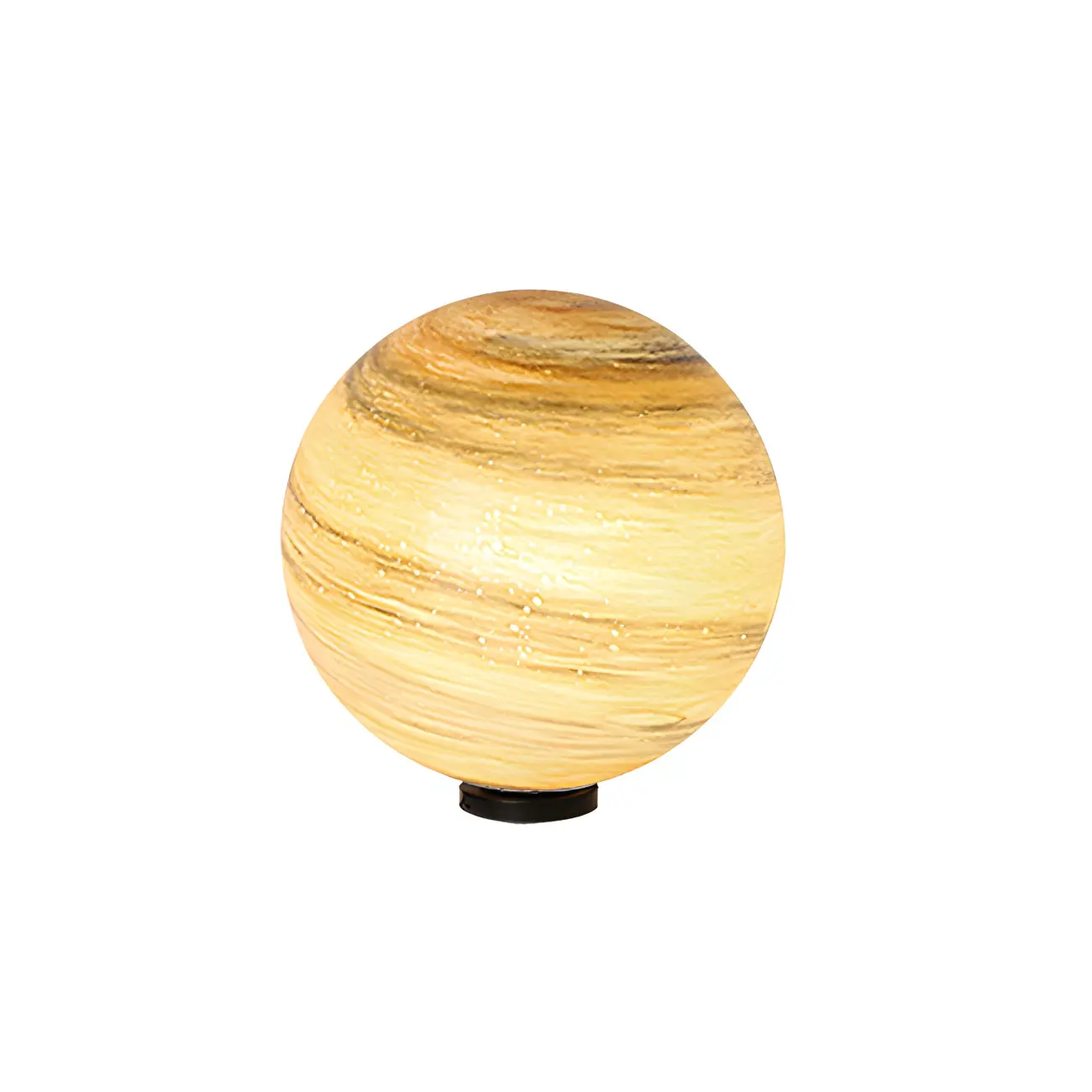 Yellow and Blue Glass Planet-Theme Globe Shade Post Cap Light Image - 7 | homeyfad