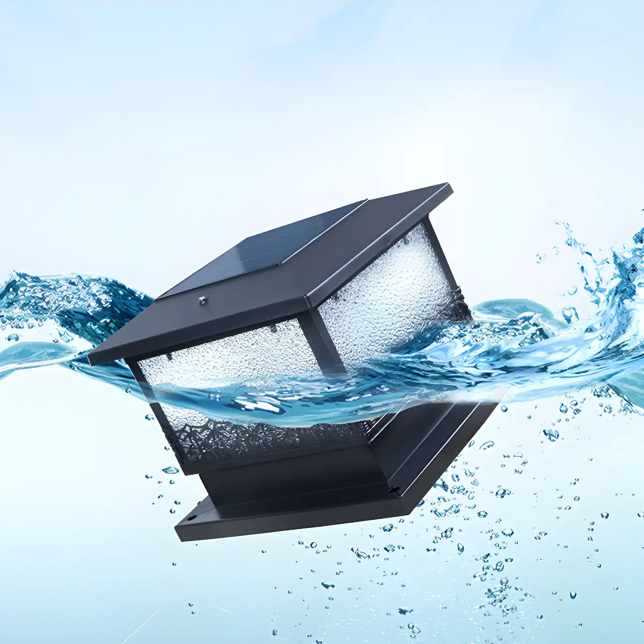 Solar Black Metal Decorative Post Cap Light Image - 8 | homeyfad