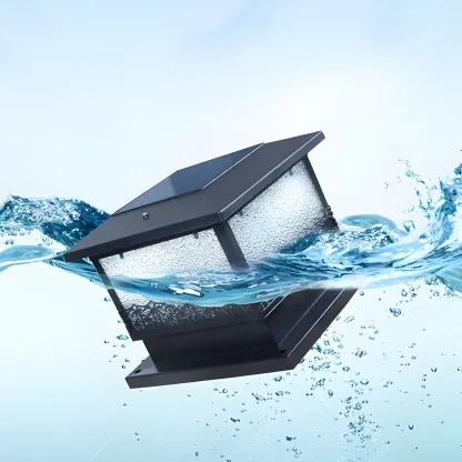 Solar Black Metal Decorative Post Cap Light Image - 8