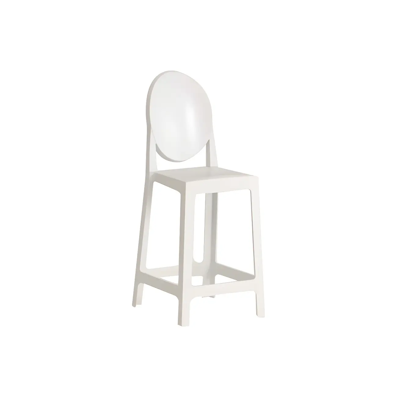 Modern Acrylic Smooth Elegant Circular Backrest Bar Stool Image - 25 | homeyfad
