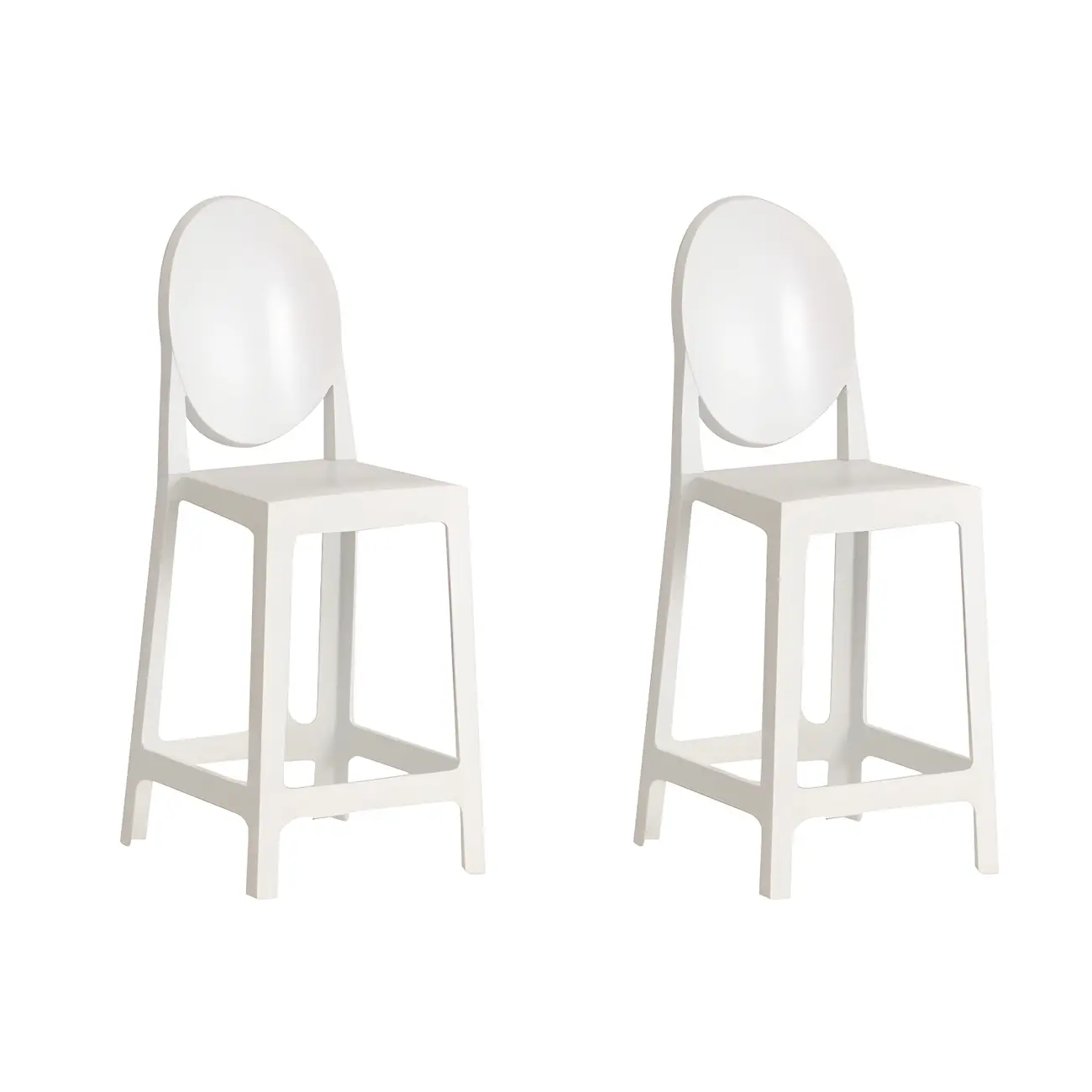 Modern Acrylic Smooth Elegant Circular Backrest Bar Stool Image - 26 | homeyfad