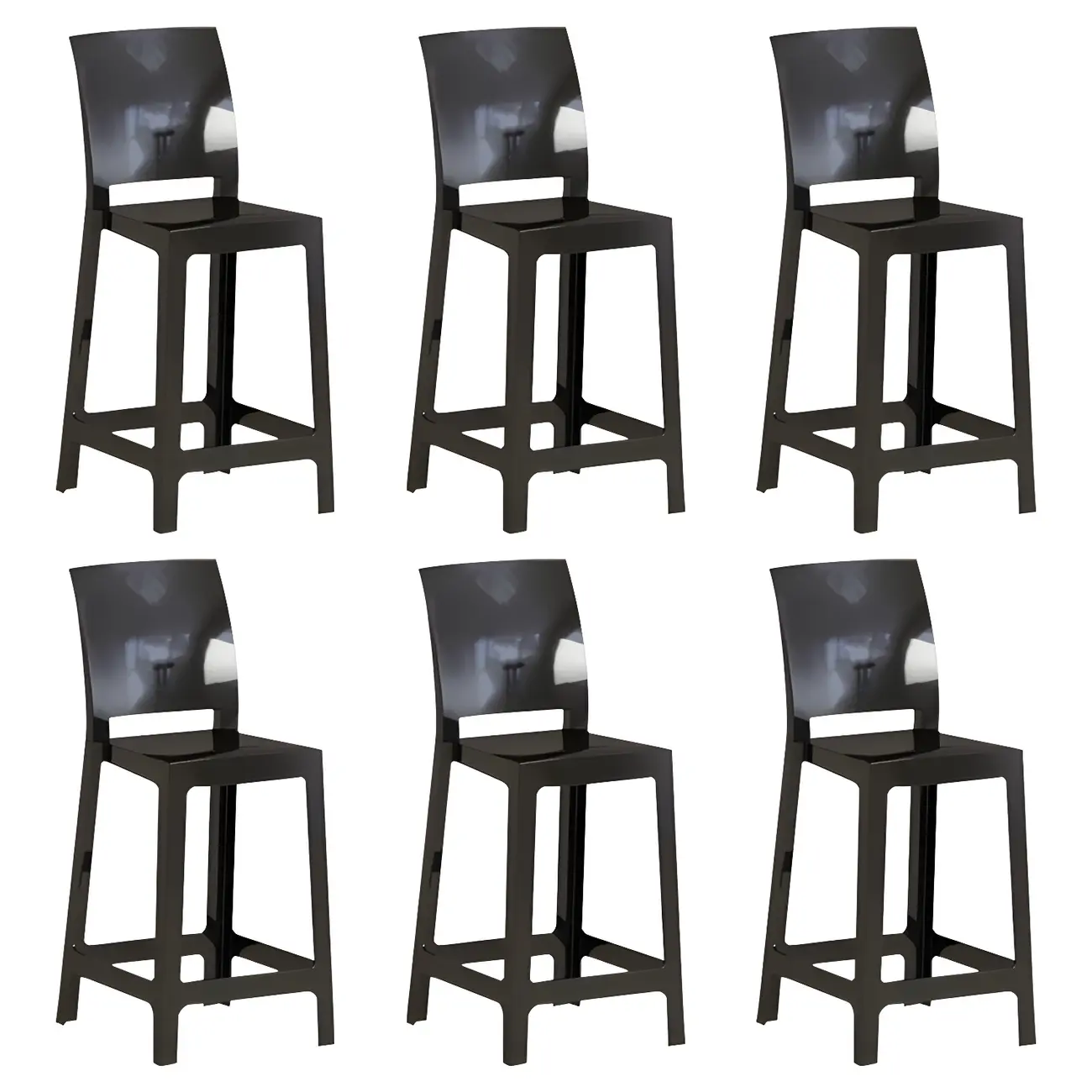 Modern Acrylic Smooth Elegant Circular Backrest Bar Stool Image - 38 | homeyfad
