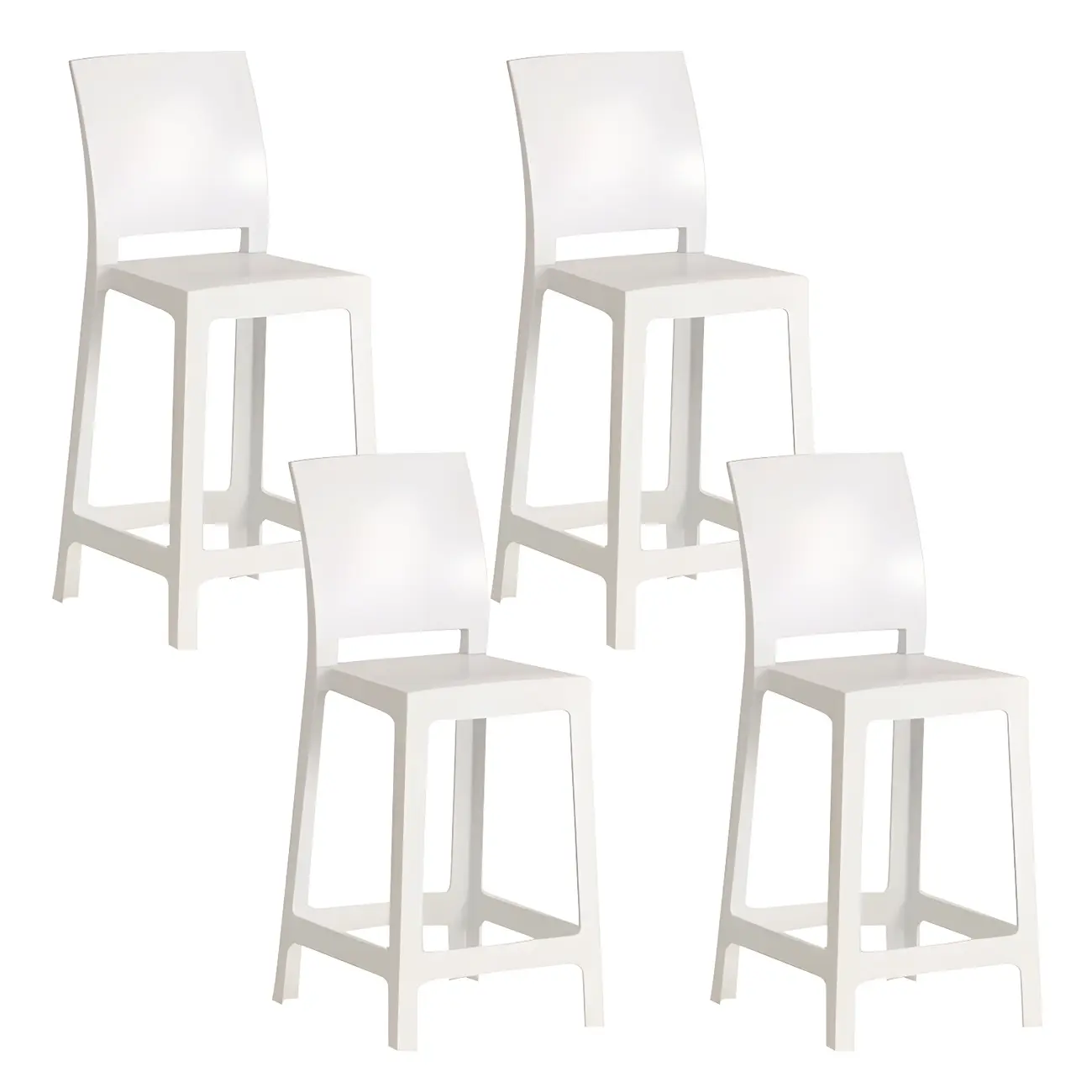 Modern Acrylic Smooth Elegant Circular Backrest Bar Stool Image - 42 | homeyfad