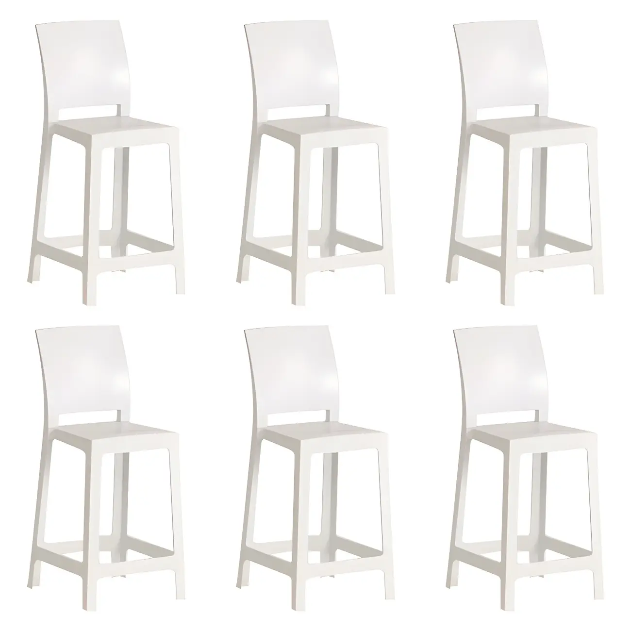 Modern Acrylic Smooth Elegant Circular Backrest Bar Stool Image - 43 | homeyfad
