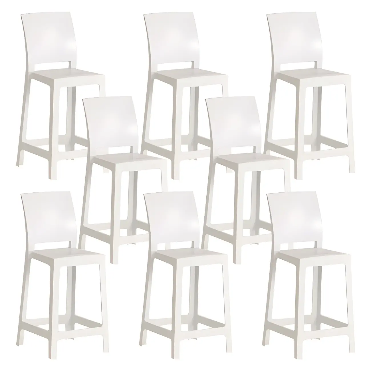 Modern Acrylic Smooth Elegant Circular Backrest Bar Stool Image - 44 | homeyfad