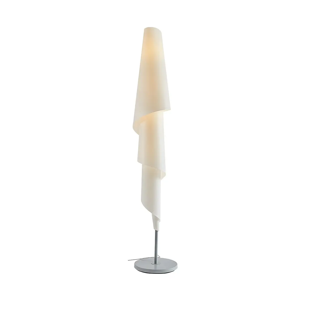 Modern Spiral Plastic Floor Lamp for Living Room Image - 5