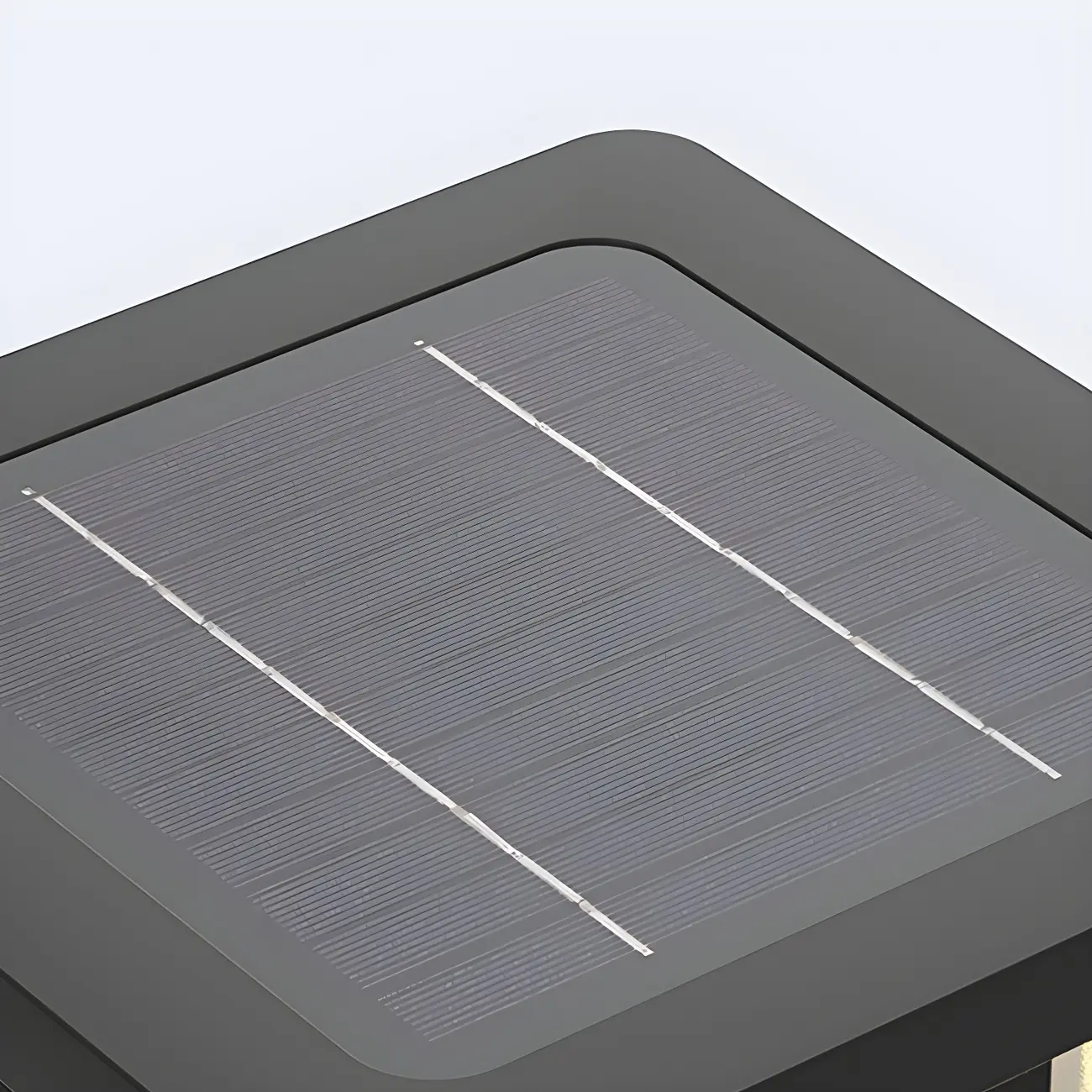 Modern Black Solar Square Outdoor Post Lights | homeyfad