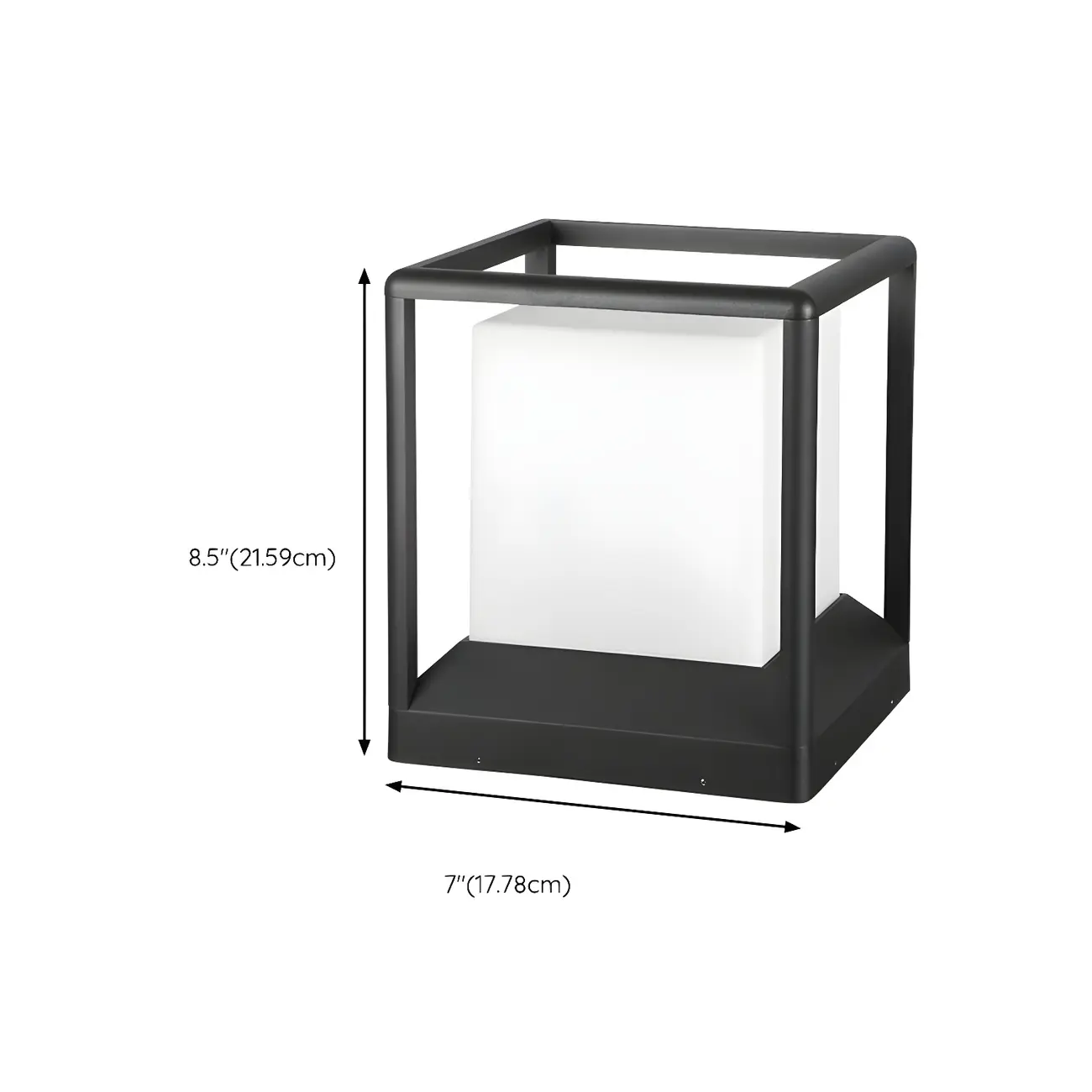 Outdoor Waterproof Metal Cube Post Cap Light Image - 12 | homeyfad