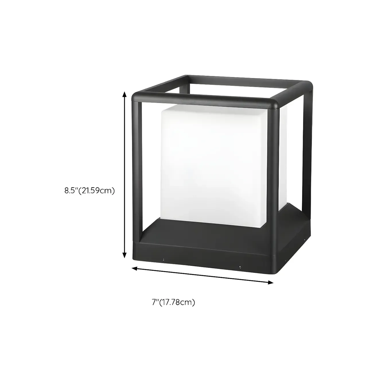 Outdoor Waterproof Metal Cube Post Cap Light Image - 12