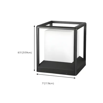 Outdoor Waterproof Metal Cube Post Cap Light Image - 12