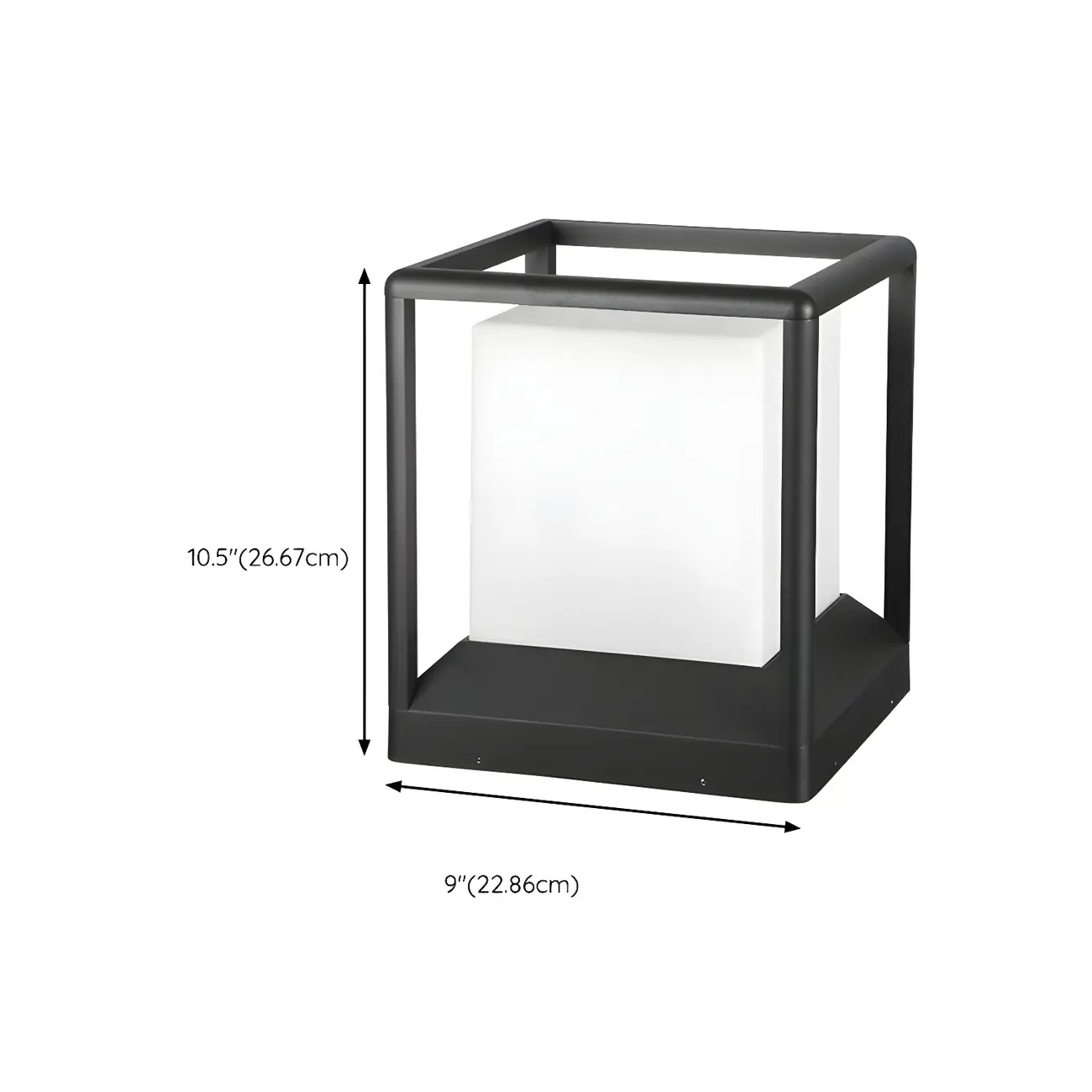 Outdoor Waterproof Metal Cube Post Cap Light Image - 13 | homeyfad