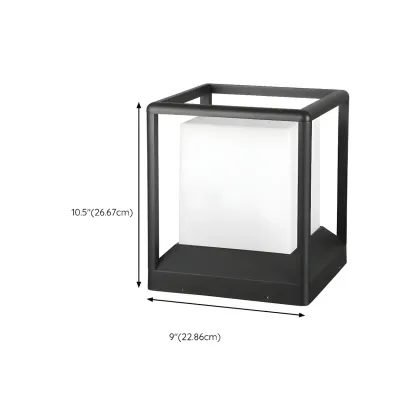 Outdoor Waterproof Metal Cube Post Cap Light Image - 13
