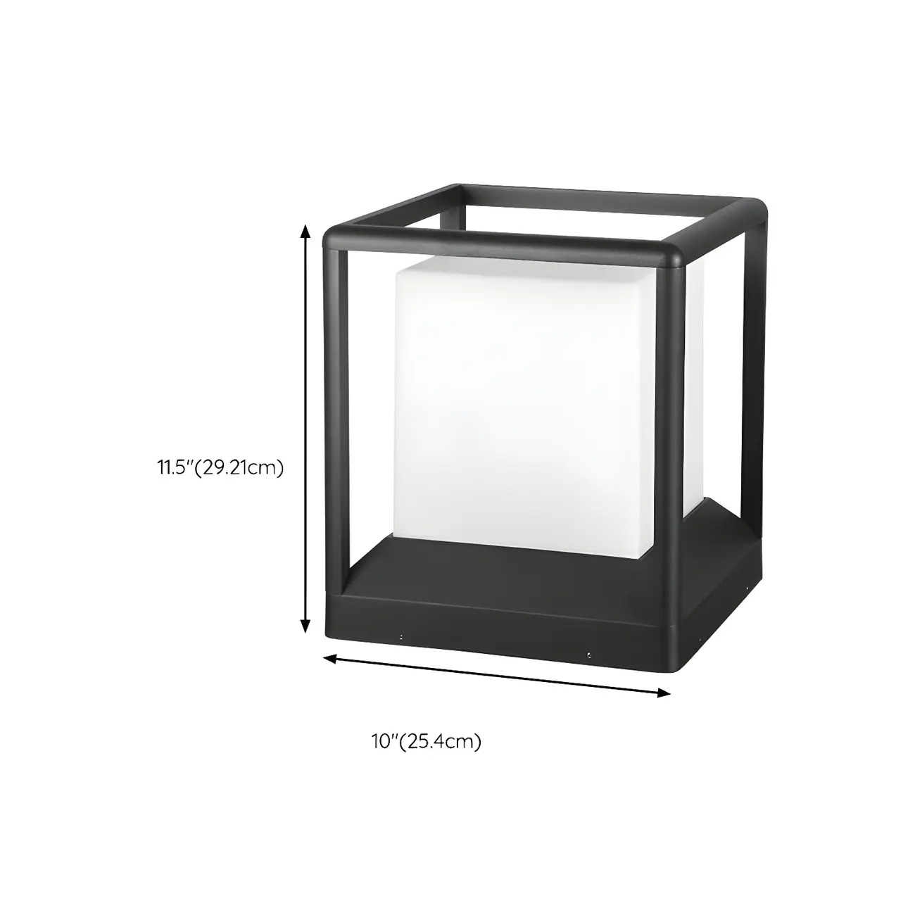 Outdoor Waterproof Metal Cube Post Cap Light Image - 14 | homeyfad