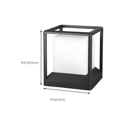 Outdoor Waterproof Metal Cube Post Cap Light Image - 14