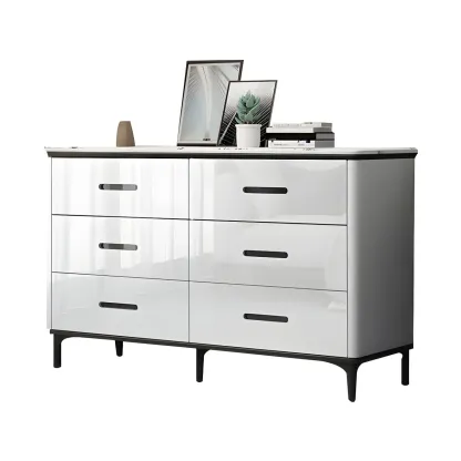 Elegant White Wooden Dresser & Chest with Drawers Image - 8