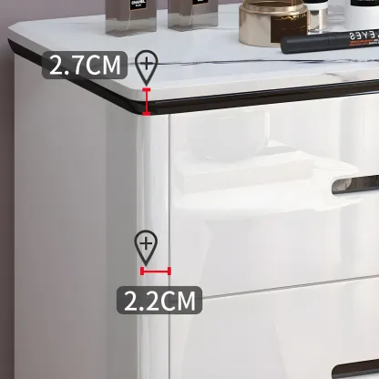 Elegant White Wooden Dresser & Chest with Drawers Image - 9