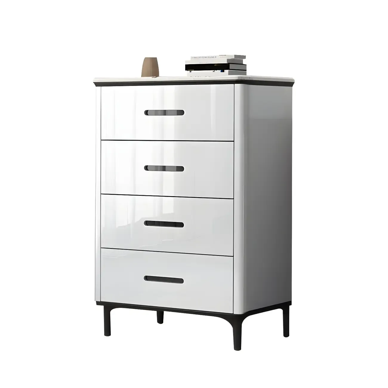 Elegant White Wooden Dresser & Chest with Drawers Image - 13