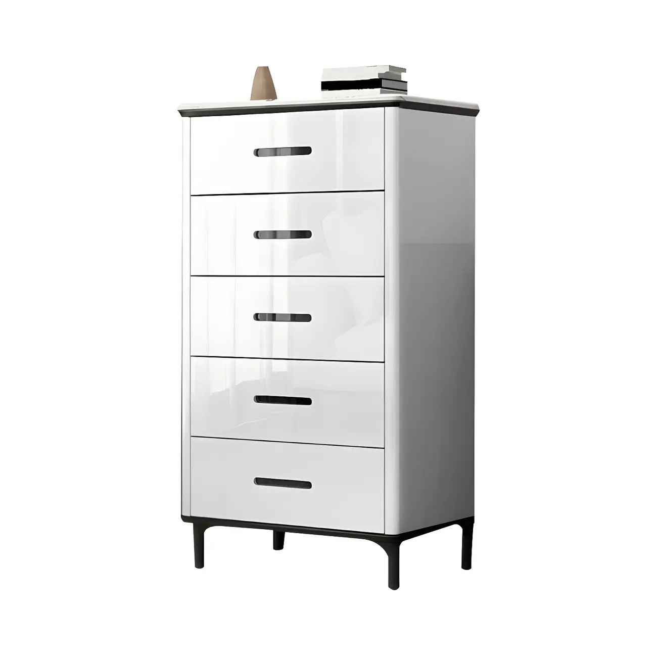 Elegant White Wooden Dresser & Chest with Drawers Image - 14 | homeyfad