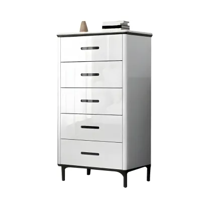 Elegant White Wooden Dresser & Chest with Drawers Image - 14