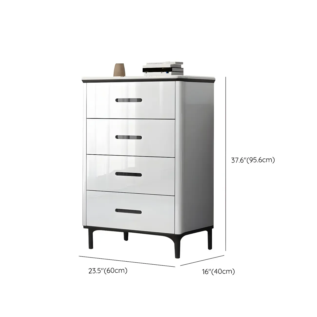 Elegant White Wooden Dresser & Chest with Drawers #size