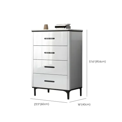 Elegant White Wooden Dresser & Chest with Drawers #size
