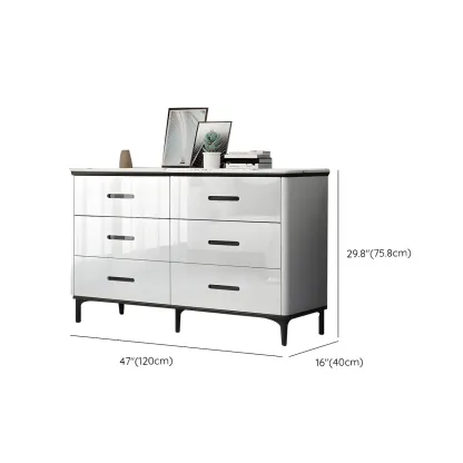 Elegant White Wooden Dresser & Chest with Drawers Image - 20