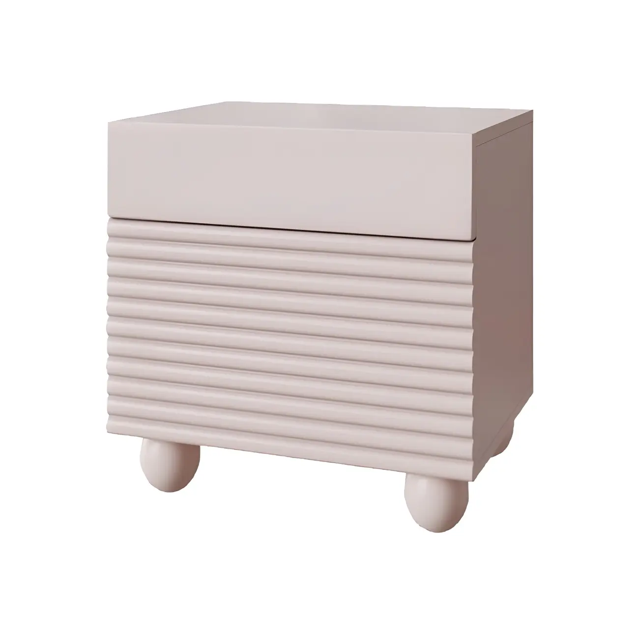 Narrow Cubic 2-Drawer Wood Small Bedside Table Image - 8 | homeyfad