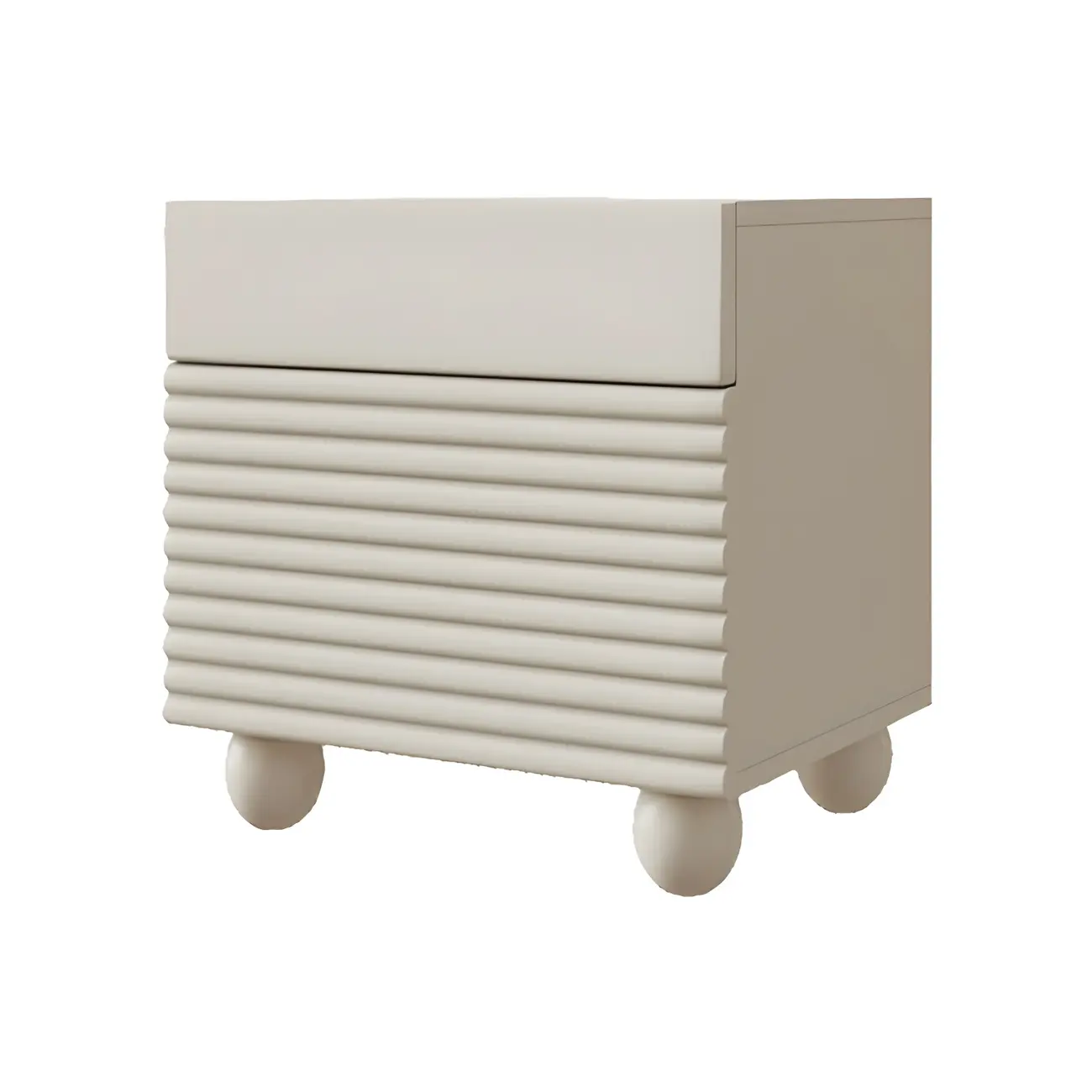 Narrow Cubic 2-Drawer Wood Small Bedside Table Image - 10 | homeyfad