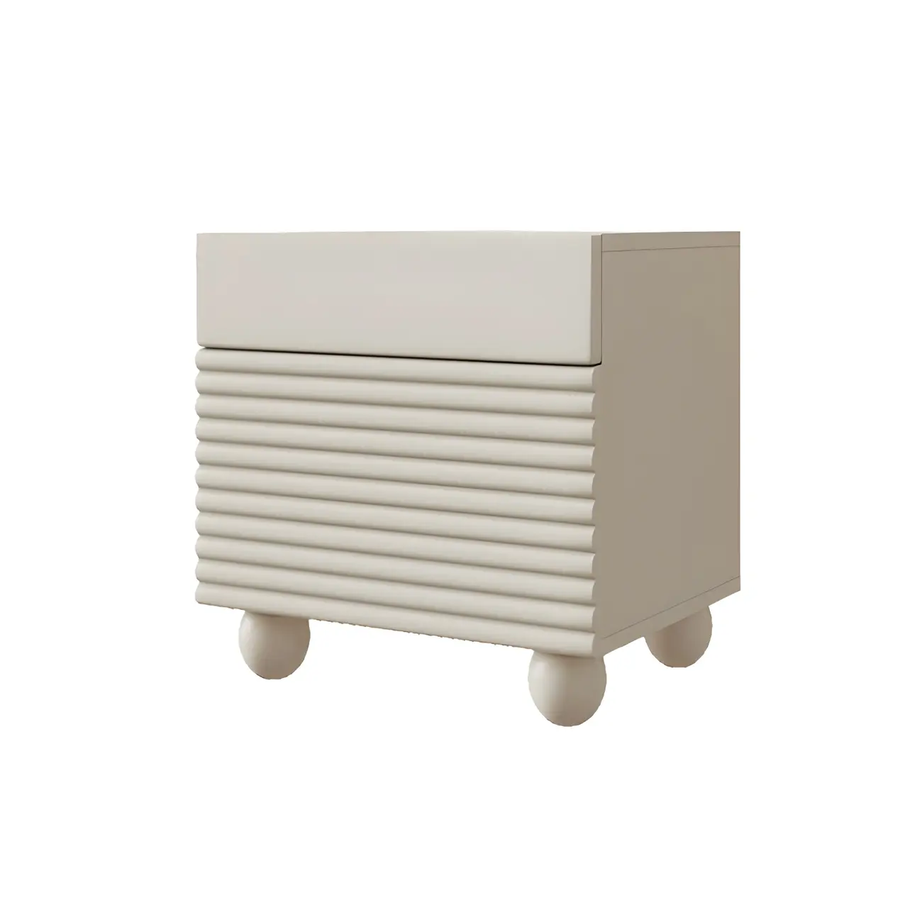 Narrow Cubic 2-Drawer Wood Small Bedside Table Image - 17 | homeyfad